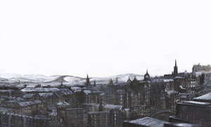 Winter vista over the city
